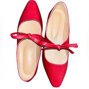CUCCOO CHICEST 2024 Red Bow Ballet flats